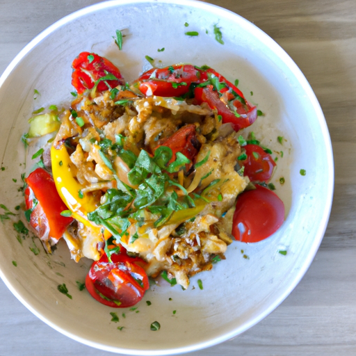 Image of a colorful and nutritious meal with fresh ingredients